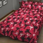 Karate Pattern Print Quilt Bed Set