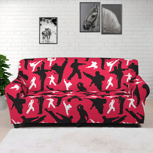 Karate Pattern Print Sofa Cover