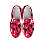 Karate Pattern Print White Slip On Shoes