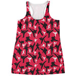 Karate Pattern Print Women's Racerback Tank Top