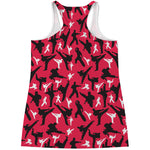 Karate Pattern Print Women's Racerback Tank Top