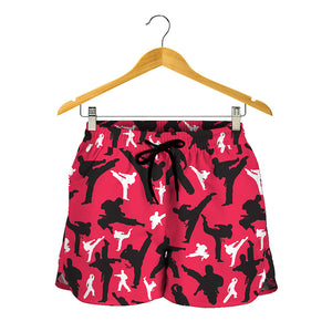 Karate Pattern Print Women's Shorts