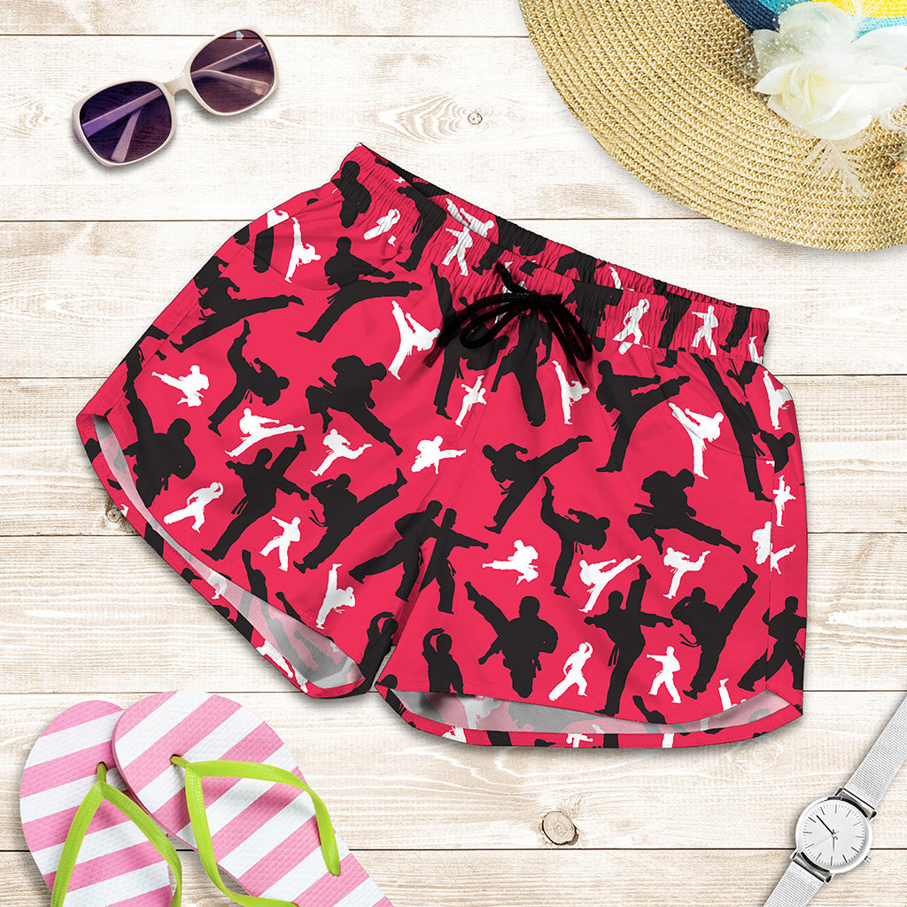 Karate Pattern Print Women's Shorts