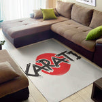 Karate Text Print Area Rug