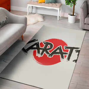 Karate Text Print Area Rug