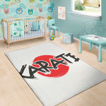 Karate Text Print Area Rug