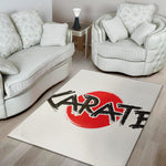 Karate Text Print Area Rug