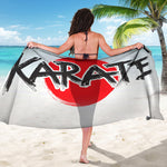 Karate Text Print Beach Sarong Wrap