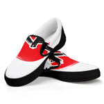 Karate Text Print Black Slip On Shoes