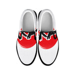 Karate Text Print Black Slip On Shoes