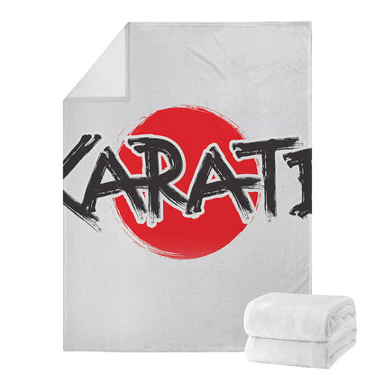 Karate Text Print Blanket