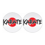 Karate Text Print Car Coasters
