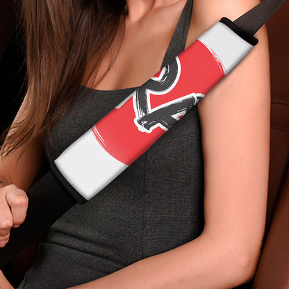 Karate Text Print Car Seat Belt Covers