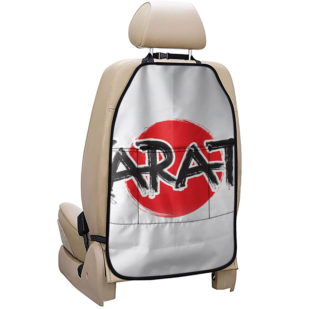 Karate Text Print Car Seat Organizers