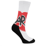 Karate Text Print Crew Socks