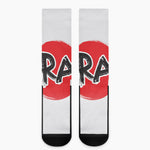 Karate Text Print Crew Socks