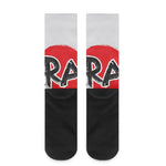 Karate Text Print Crew Socks