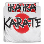 Karate Text Print Duvet Cover Bedding Set