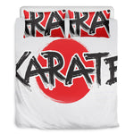 Karate Text Print Duvet Cover Bedding Set