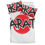 Karate Text Print Duvet Cover Bedding Set