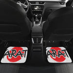 Karate Text Print Front and Back Car Floor Mats
