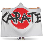 Karate Text Print Hooded Blanket