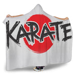 Karate Text Print Hooded Blanket