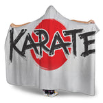Karate Text Print Hooded Blanket