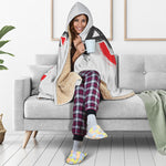 Karate Text Print Hooded Blanket