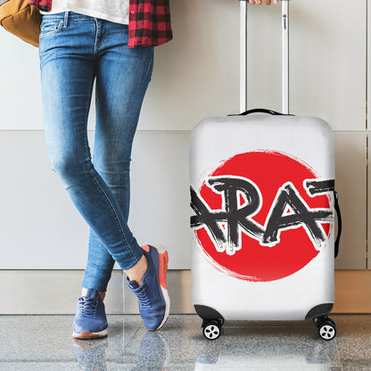 Karate Text Print Luggage Cover