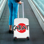 Karate Text Print Luggage Cover