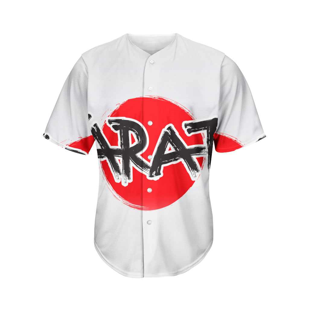 Karate Text Print Men's Baseball Jersey