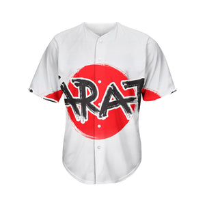 Karate Text Print Men's Baseball Jersey