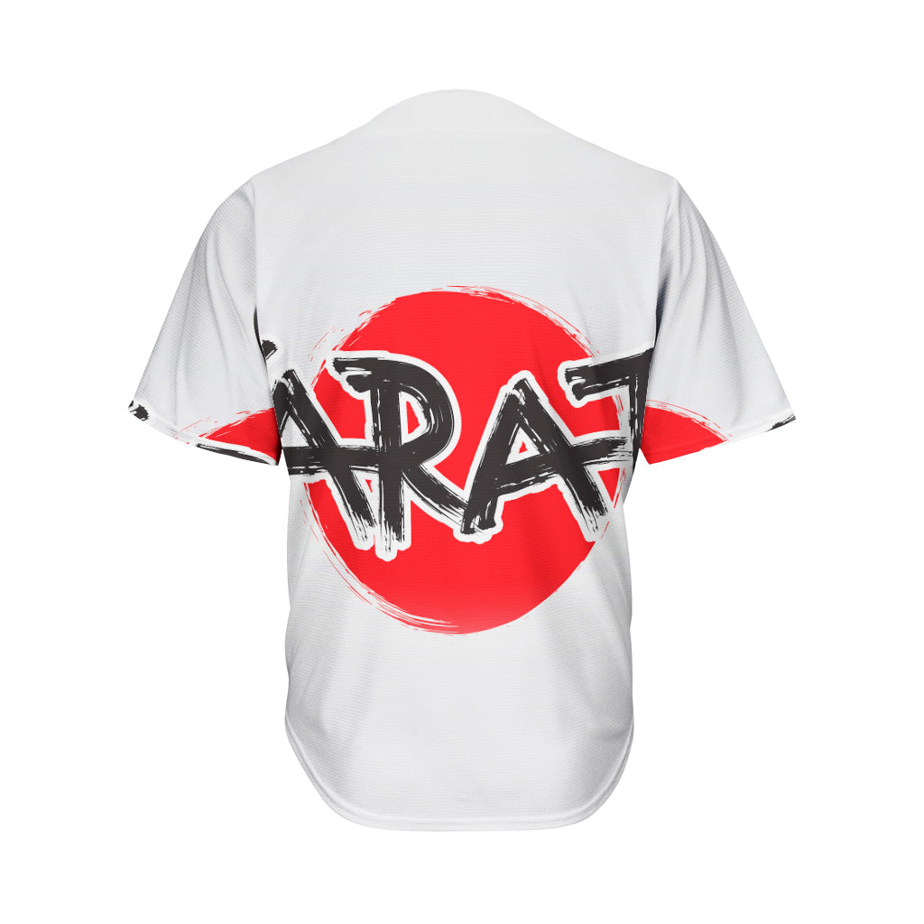 Karate Text Print Men's Baseball Jersey