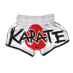 Karate Text Print Muay Thai Boxing Shorts