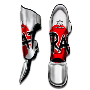 Karate Text Print Muay Thai Shin Guard