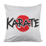 Karate Text Print Pillow Cover
