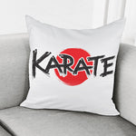 Karate Text Print Pillow Cover