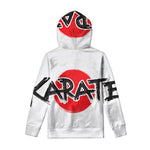 Karate Text Print Pullover Hoodie