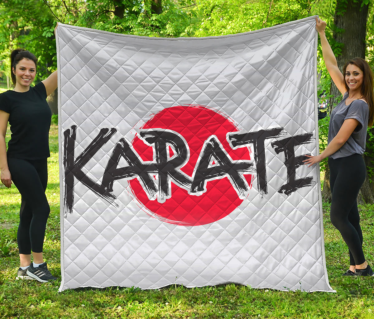 Karate Text Print Quilt
