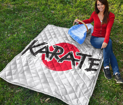 Karate Text Print Quilt