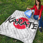 Karate Text Print Quilt