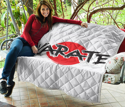 Karate Text Print Quilt