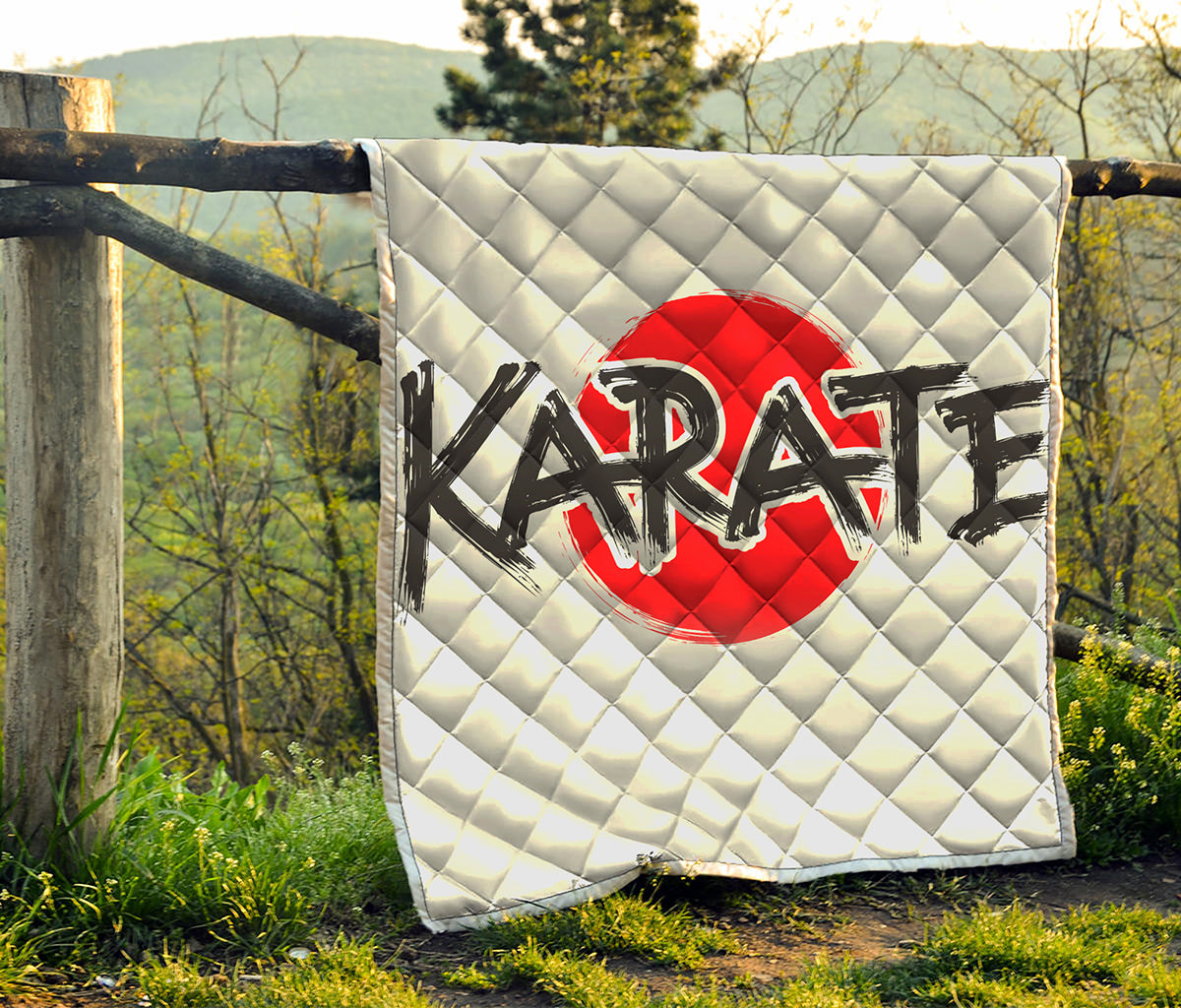 Karate Text Print Quilt
