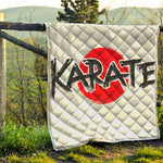 Karate Text Print Quilt