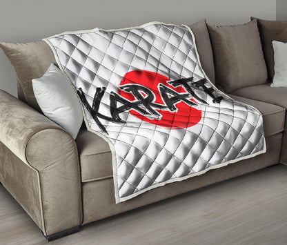 Karate Text Print Quilt