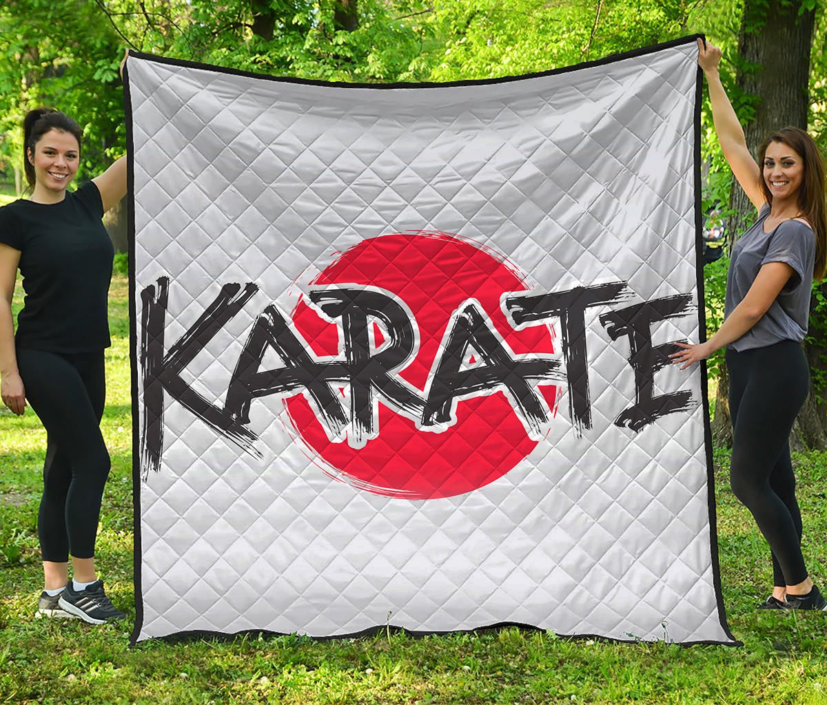 Karate Text Print Quilt