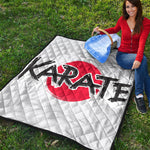 Karate Text Print Quilt