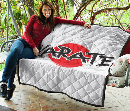 Karate Text Print Quilt