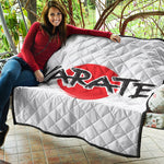 Karate Text Print Quilt